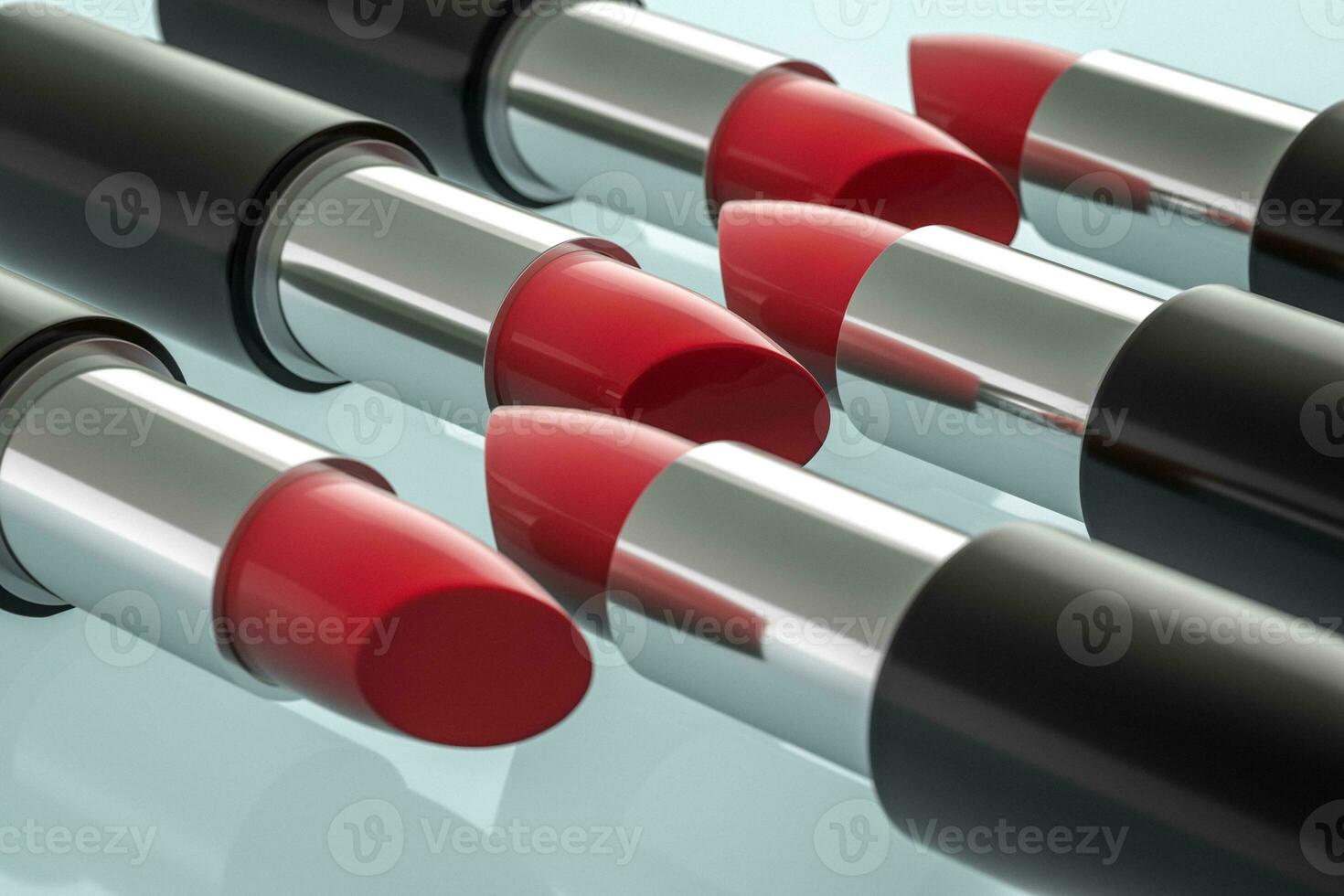 rouge à lèvres avec lumière Couleur arrière-plan, produit la photographie, 3d le rendu. photo