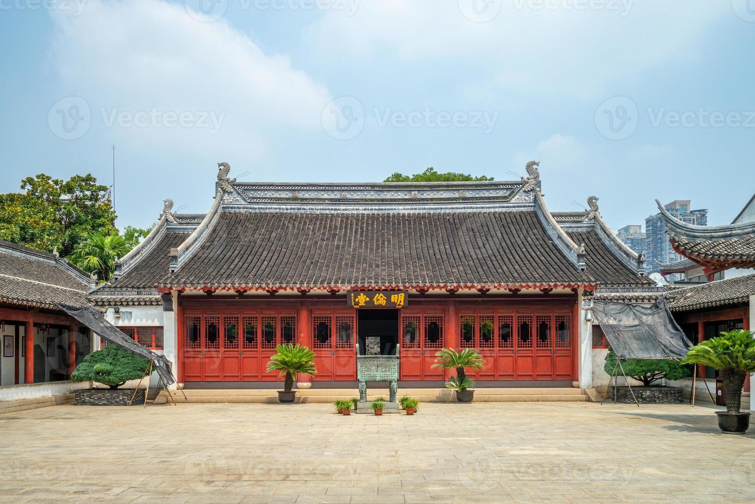 salle minglun de shanghai wen miao en chine photo