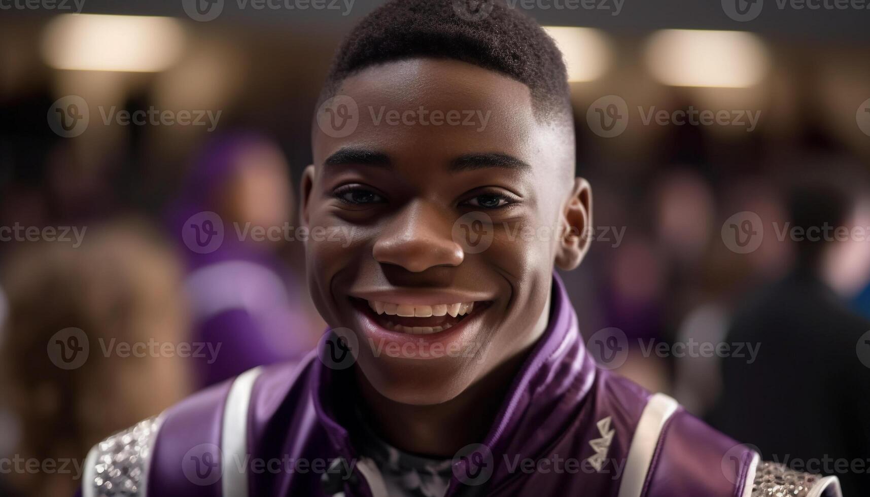 souriant africain adulte, sur de soi athlète, joyeux étudiant, réussi Jeune Hommes généré par ai photo