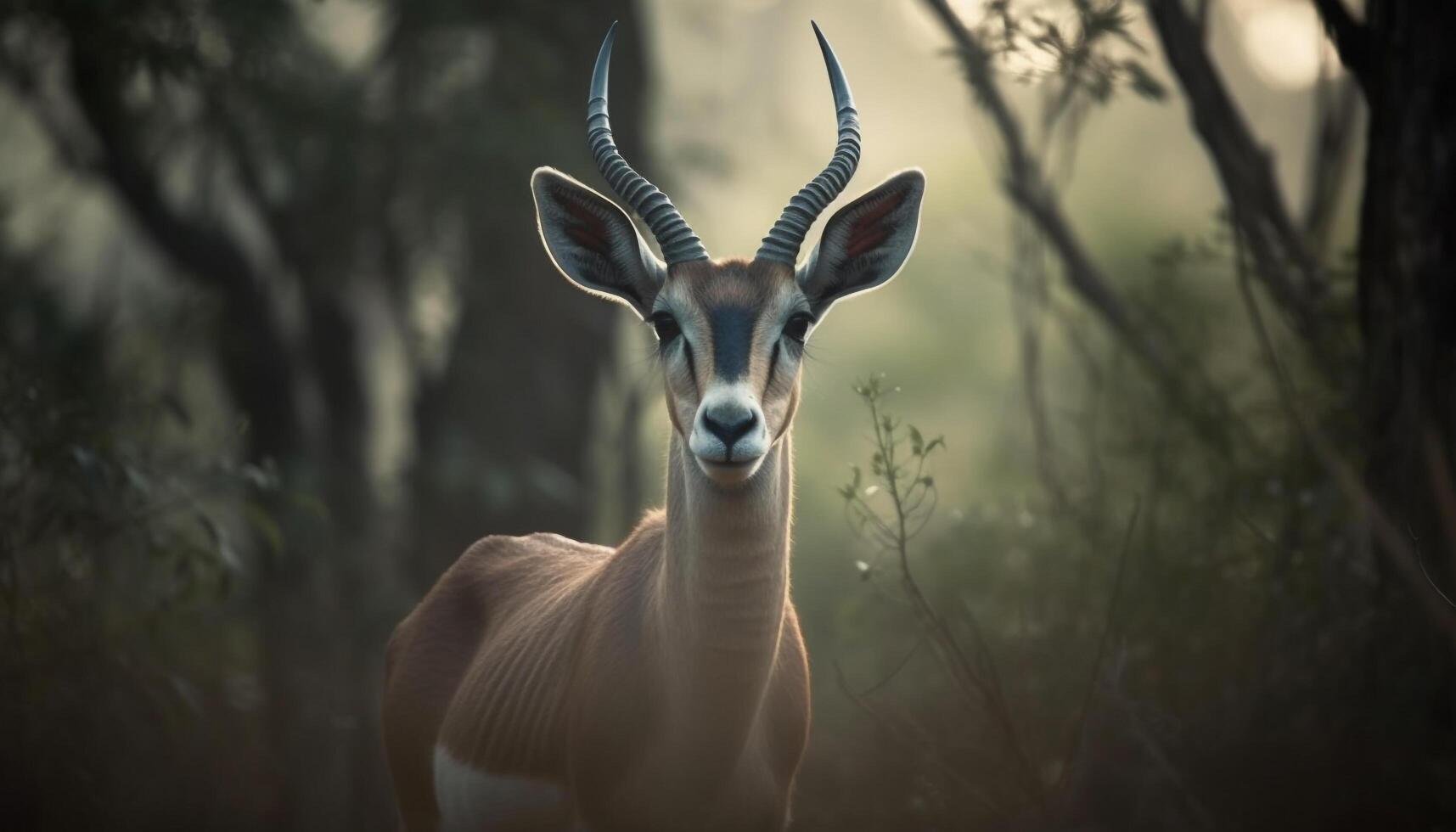 animal dans le sauvage permanent dans le africain région sauvage généré par ai photo