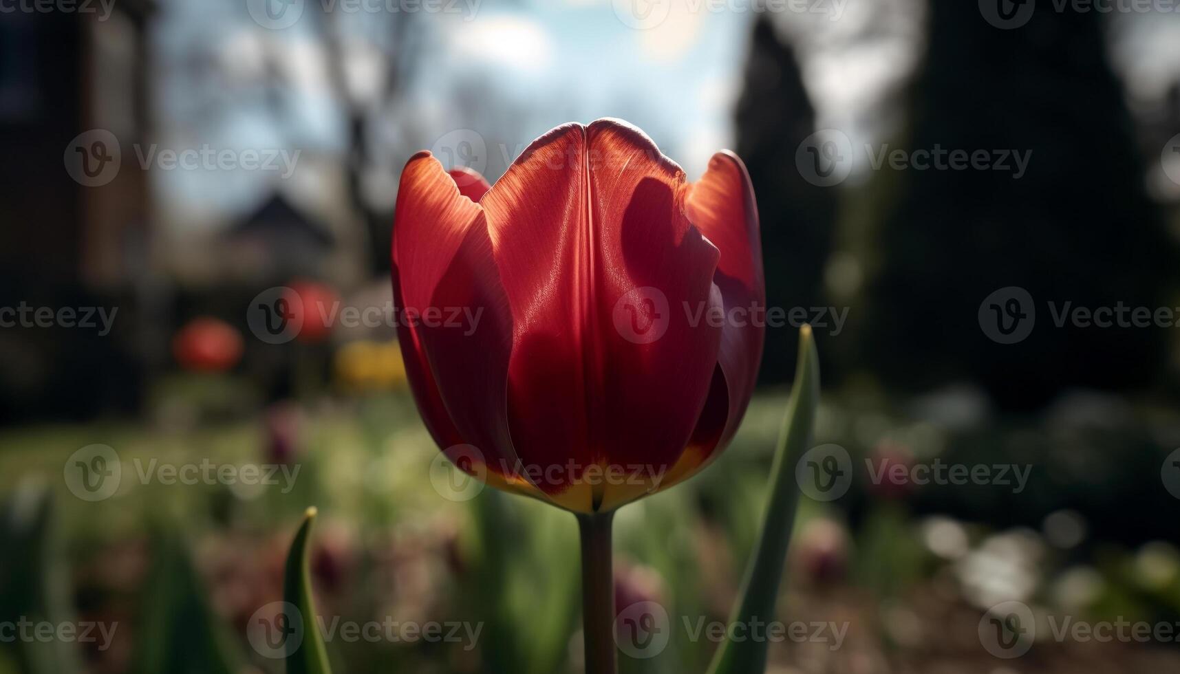 une vibrant bouquet de coloré tulipes apporte Naturel beauté en plein air généré par ai photo