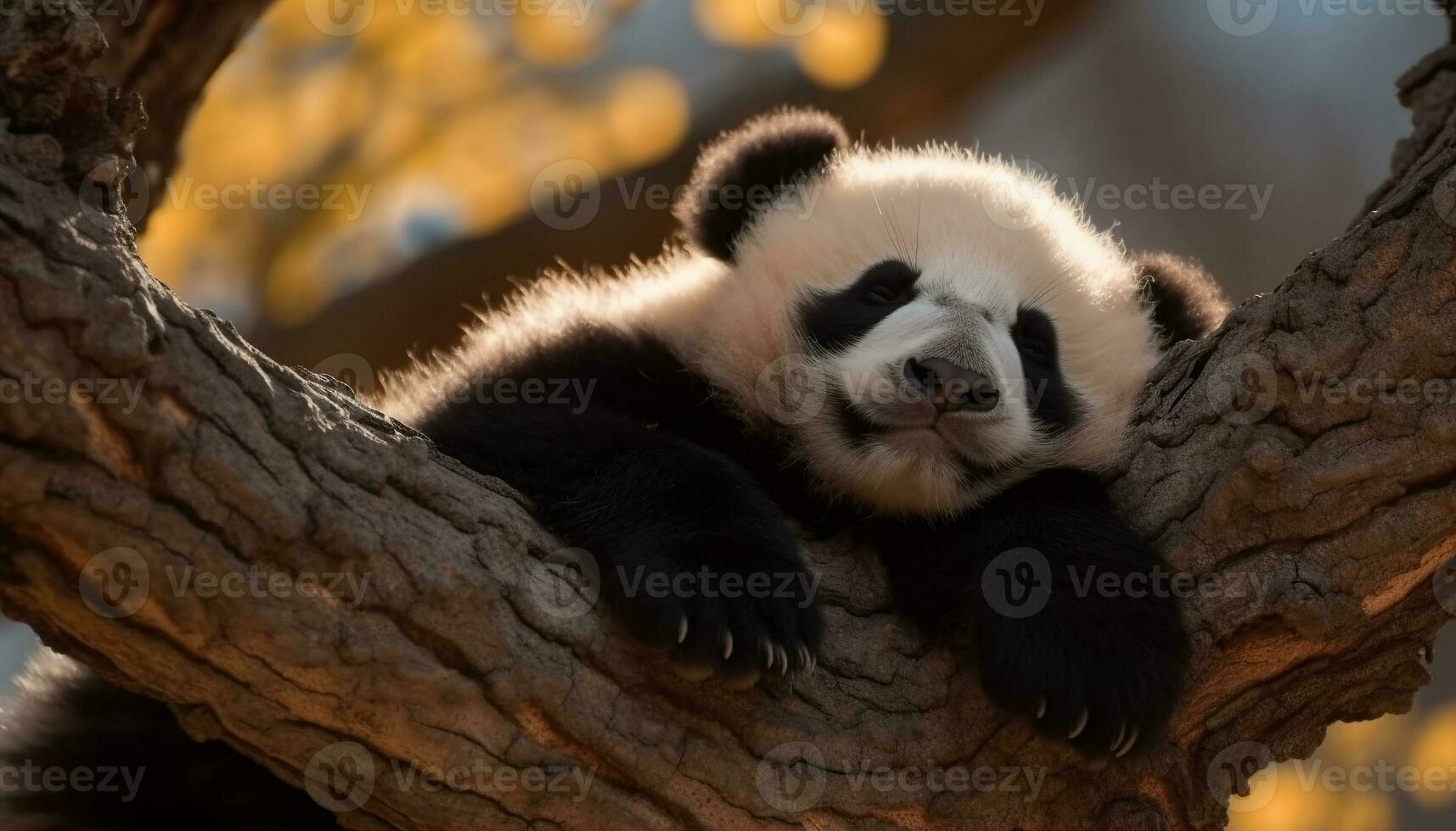 mignonne maki repos sur une arbre branche dans le sauvage généré par ai photo