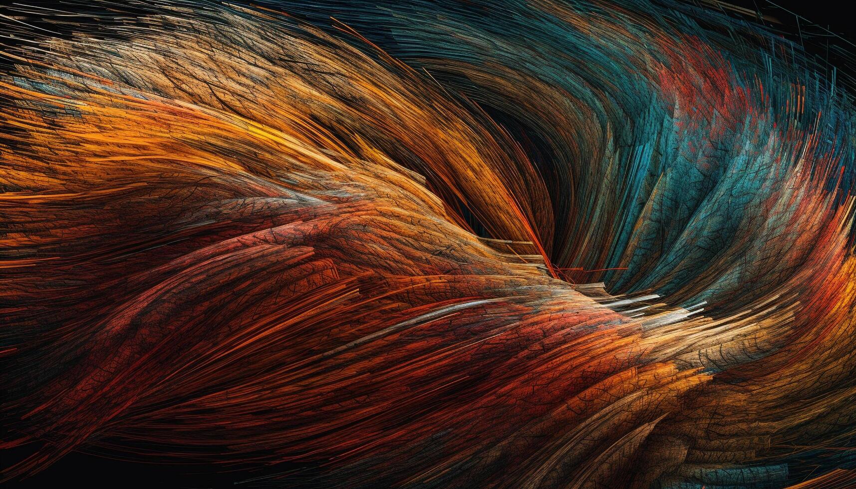 abstrait multi coloré modèle avec futuriste mouvement, embrasé brillant spirale fond d'écran généré par ai photo