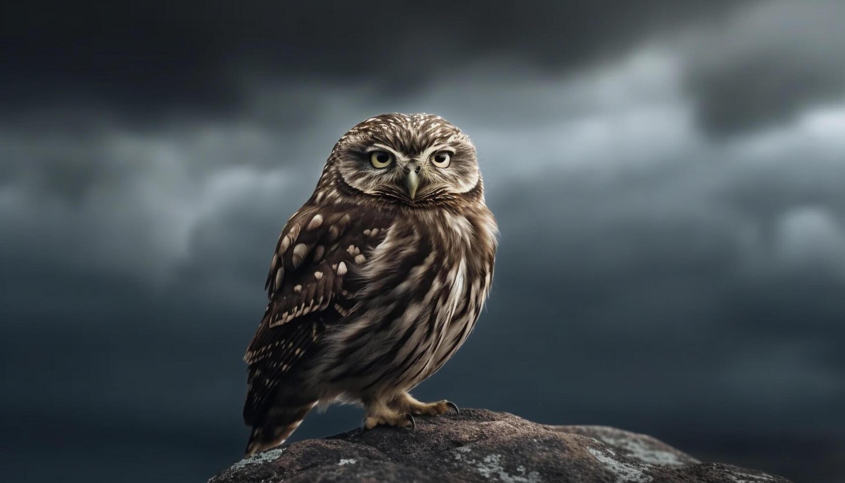 majestueux oiseau de proie se percher, en regardant, dans la nature généré par ai photo