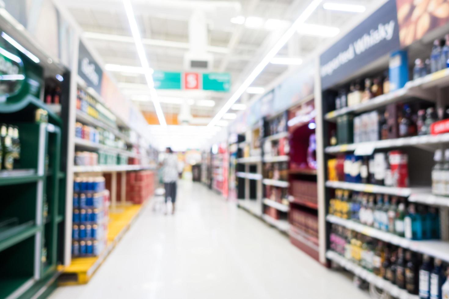 supermarché flou abstrait dans grand magasin photo