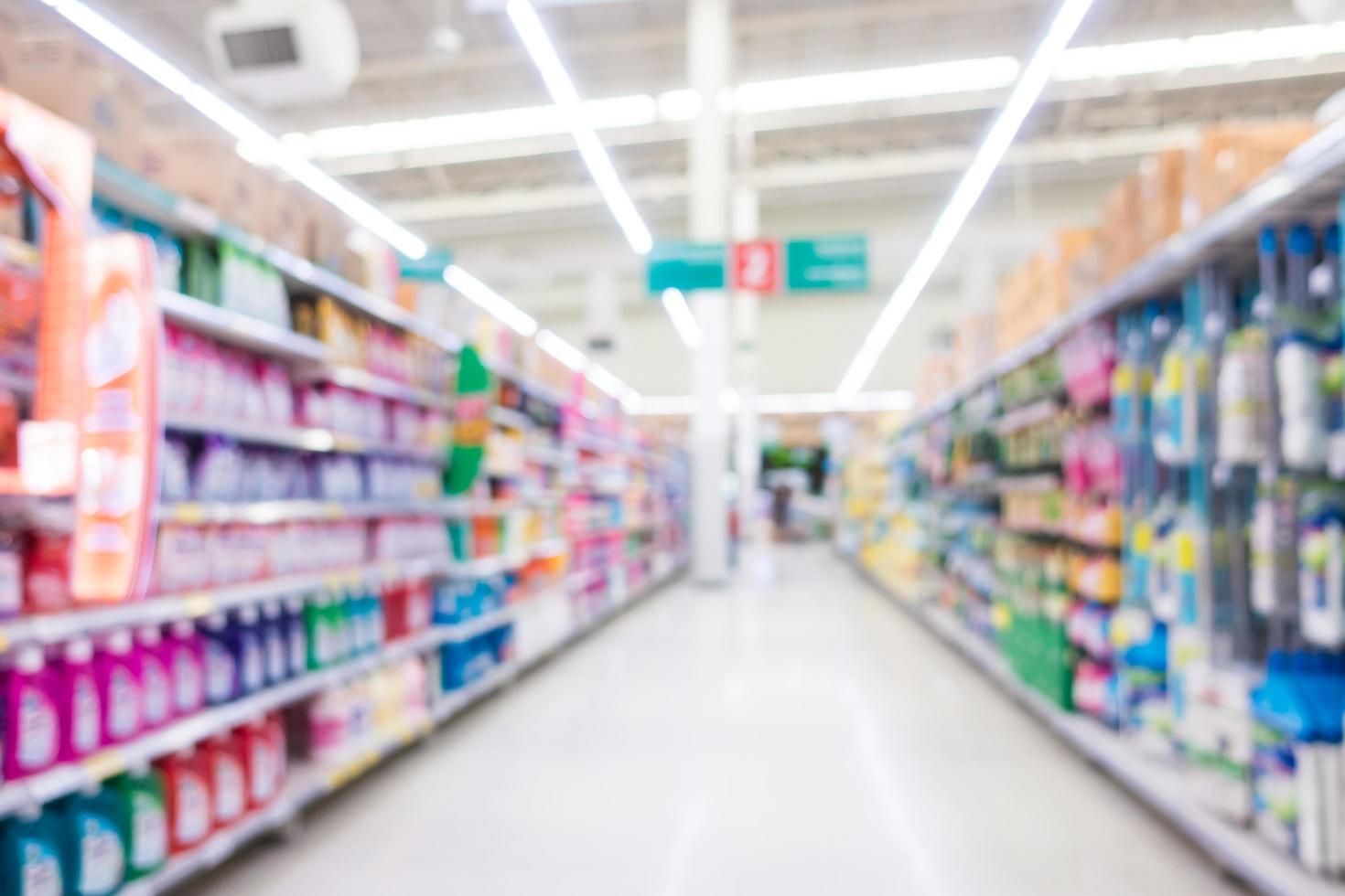 supermarché flou abstrait dans grand magasin photo