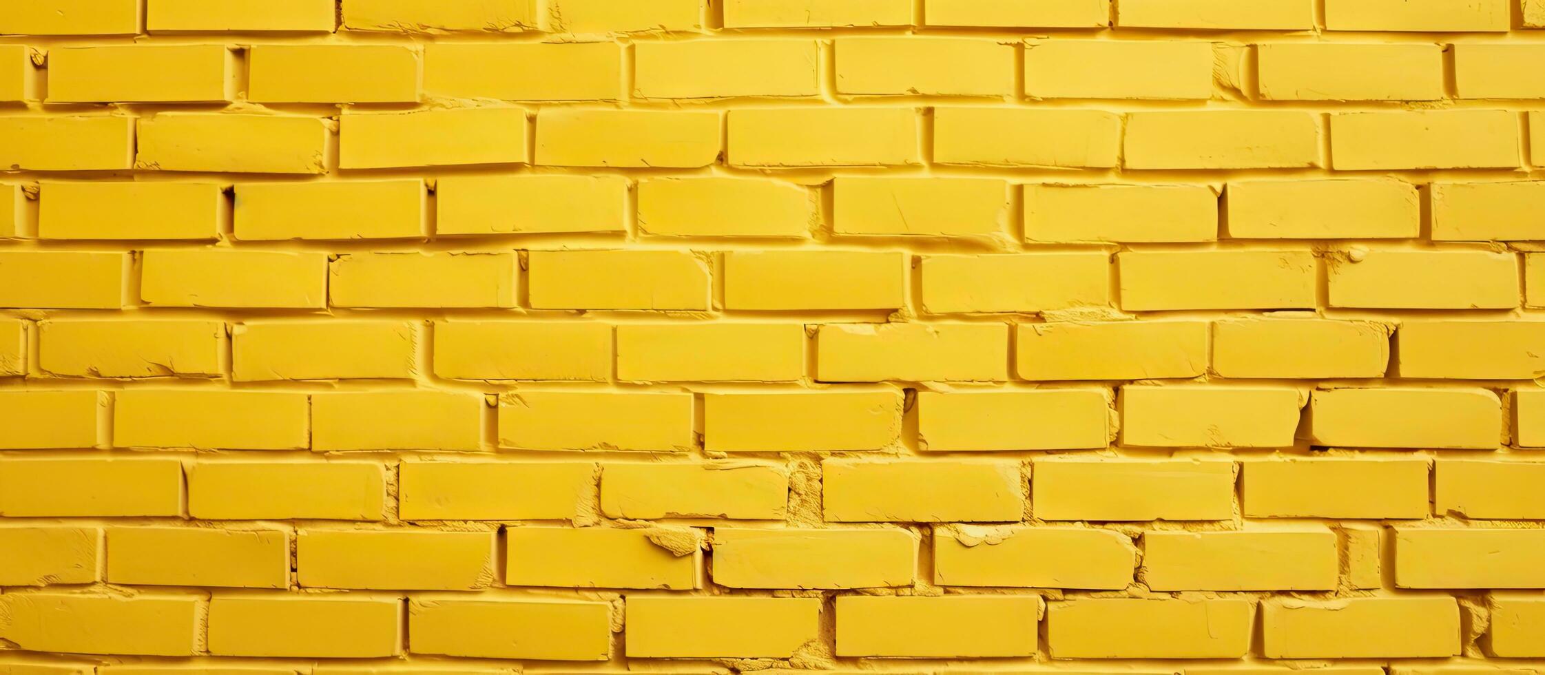 une mur fabriqué de Jaune briques photo