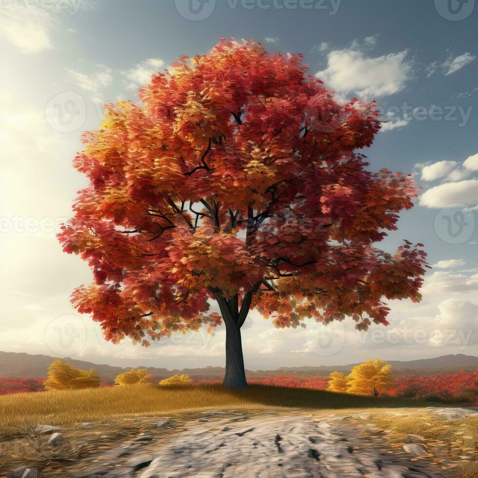 l'automne arbre haute qualité haute qualité ai généré image photo