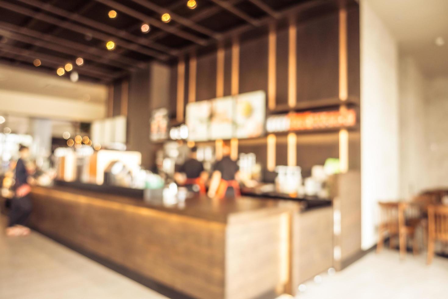 abstrait flou café café et restaurant intérieur photo