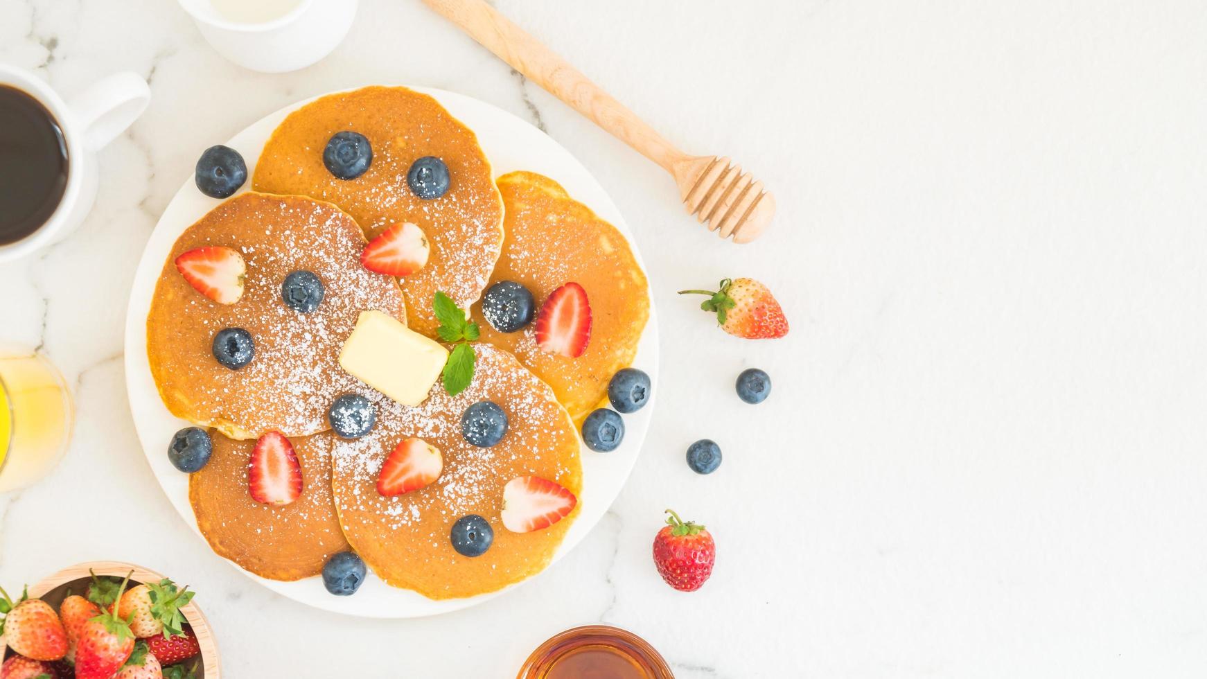 ensemble de petit-déjeuner sain photo