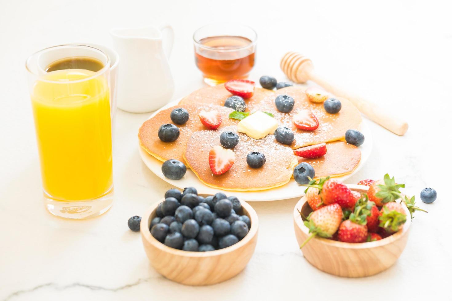 ensemble de petit-déjeuner sain photo