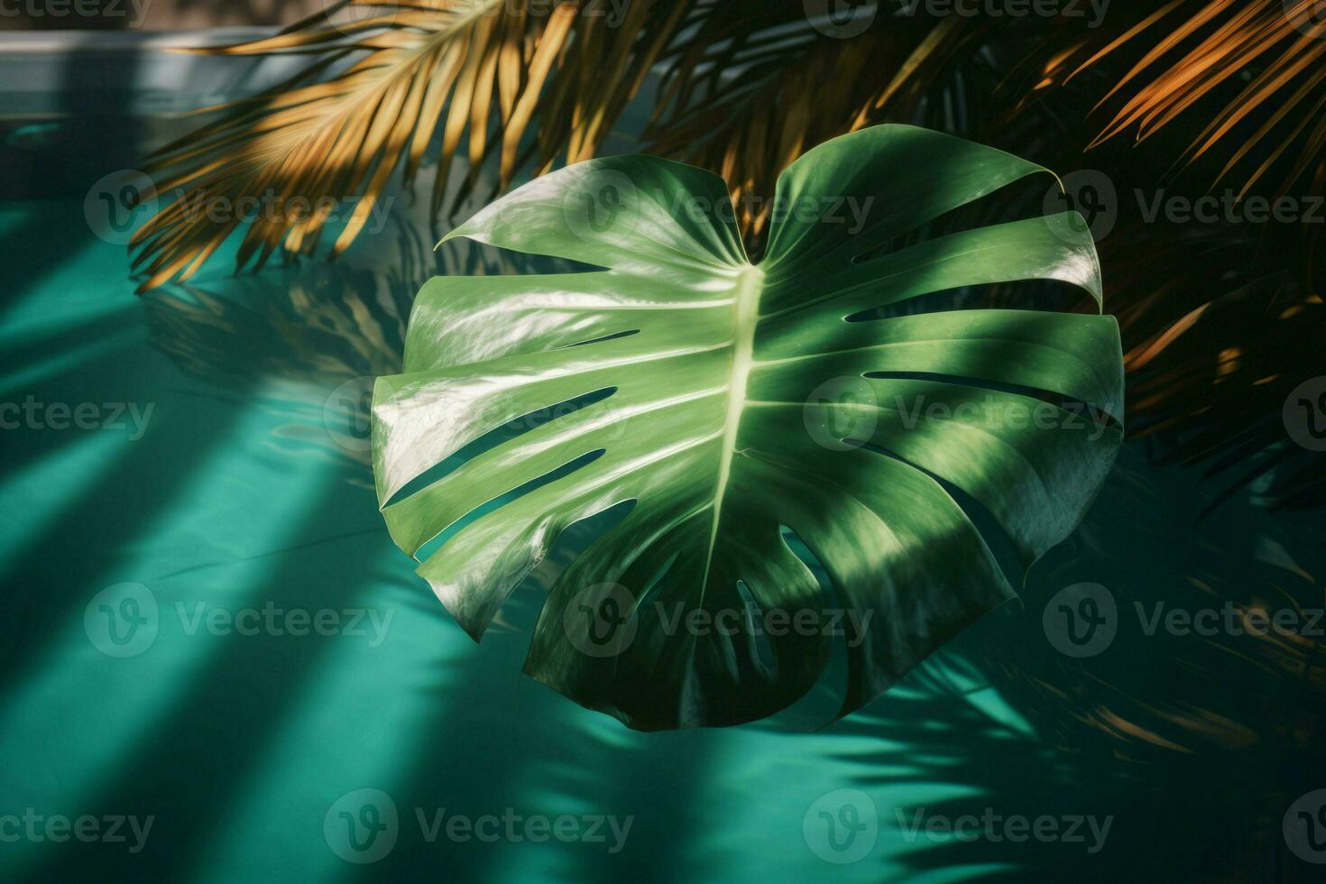 tropical feuilles l'eau. produire ai photo