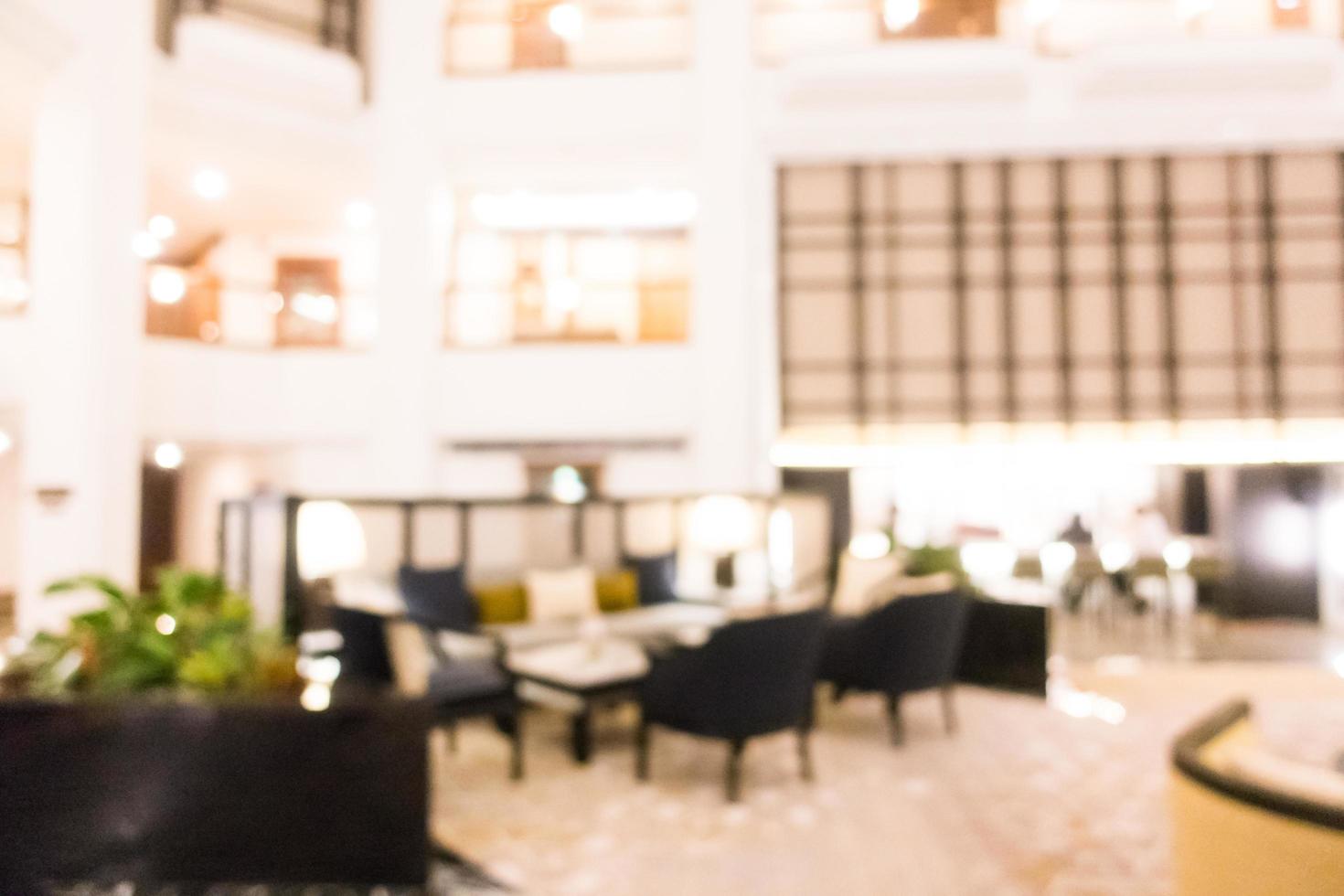 flou abstrait et défocalisé magnifique hall et salon d'hôtel de luxe photo