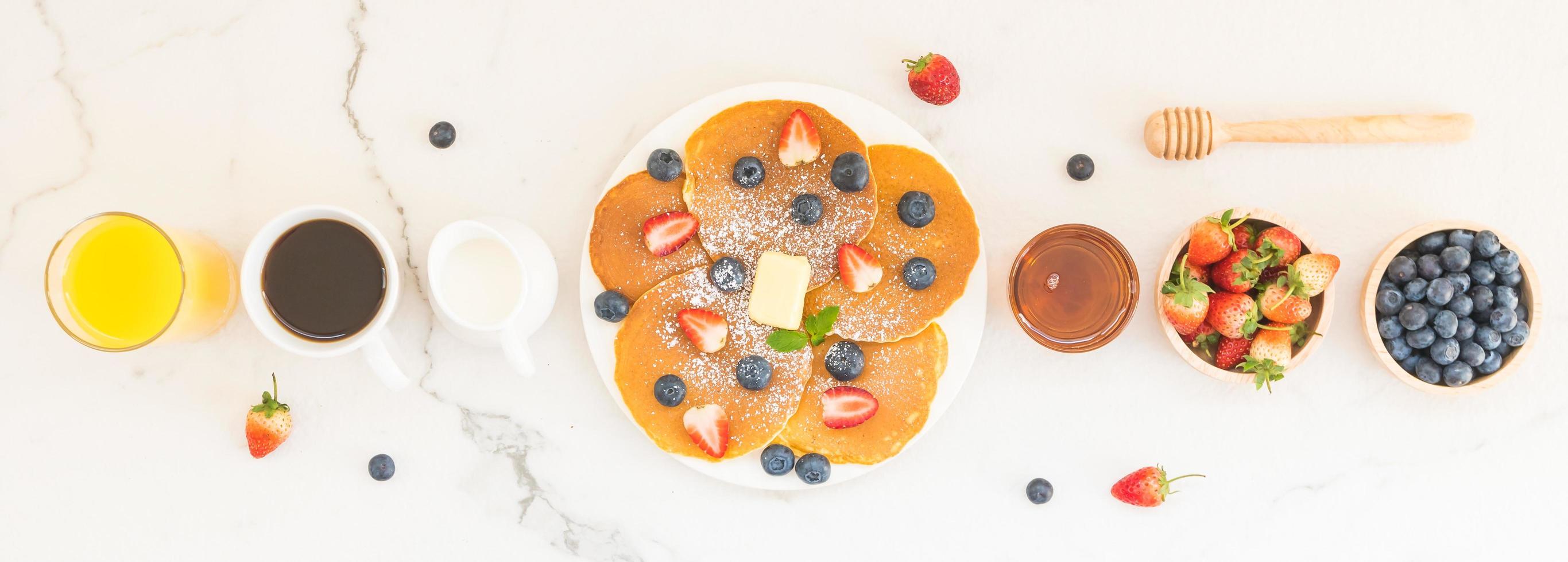 ensemble de petit-déjeuner sain photo