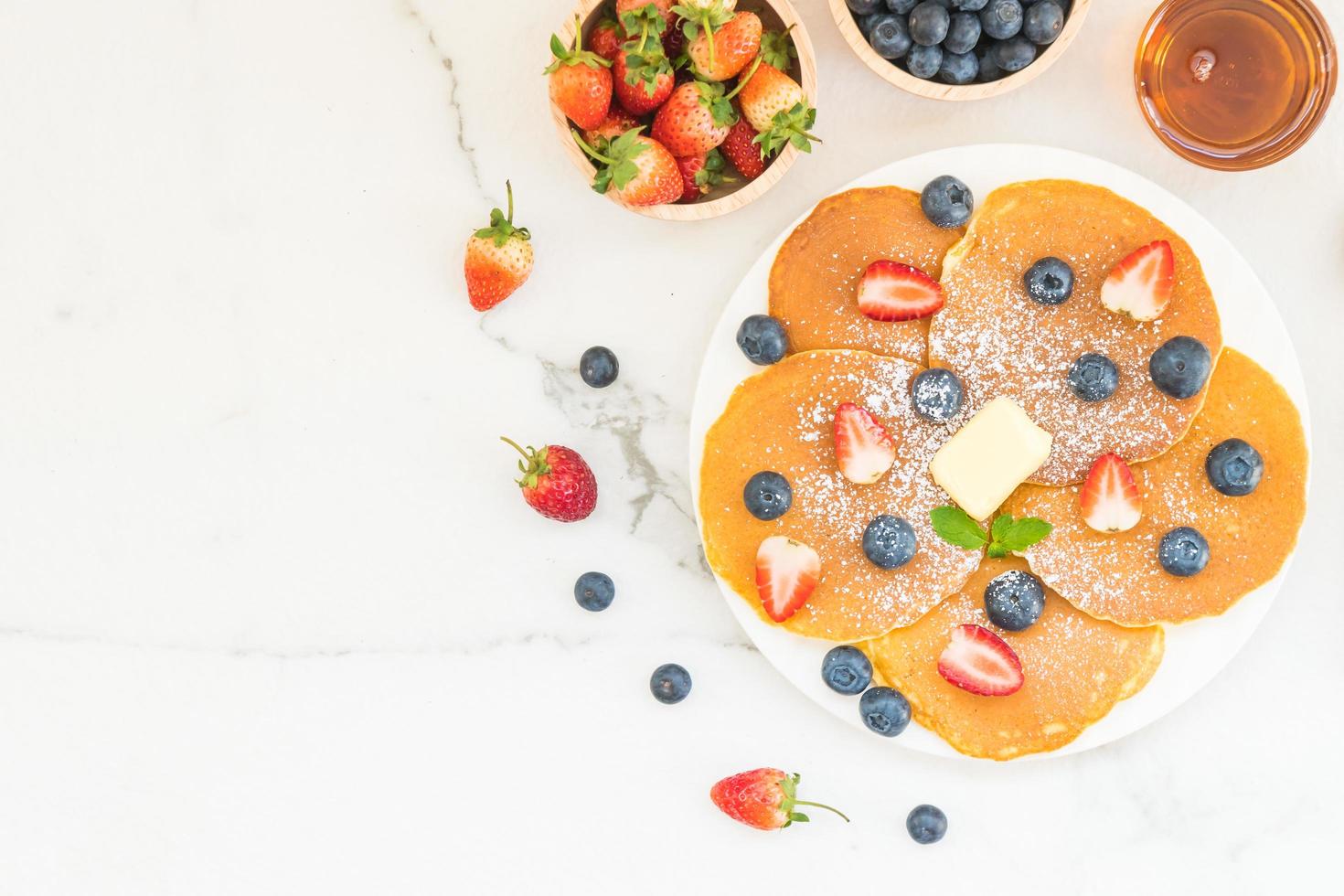 ensemble de petit-déjeuner sain photo