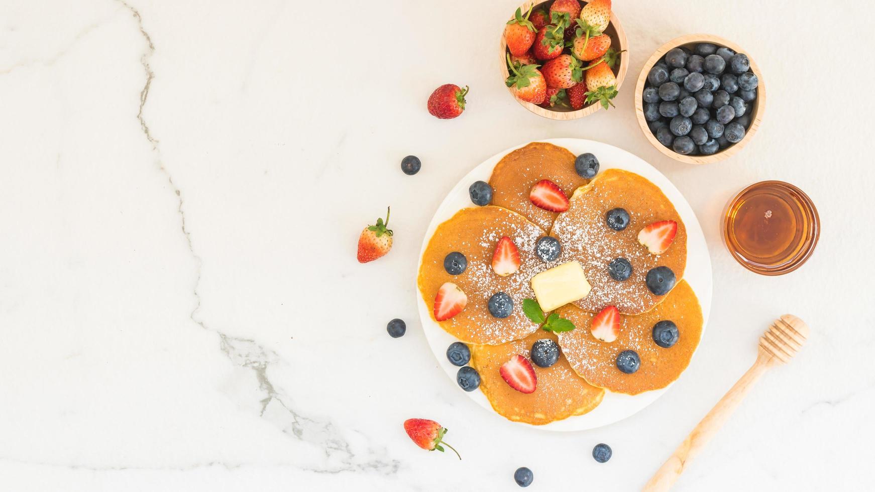 ensemble de petit-déjeuner sain photo