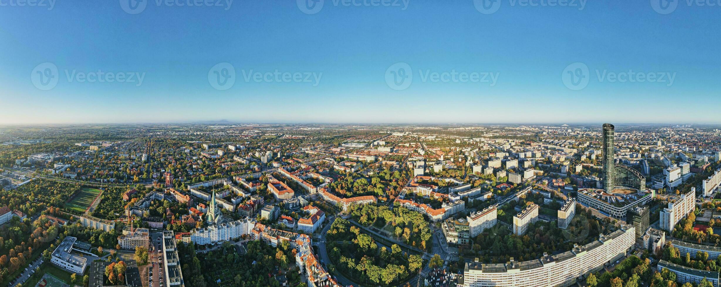 panorama de wroclaw ville dans Pologne. européen ville architecture photo