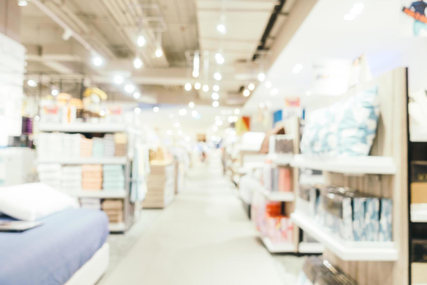 Flou abstrait et bokeh centre commercial défocalisé intérieur du grand magasin photo