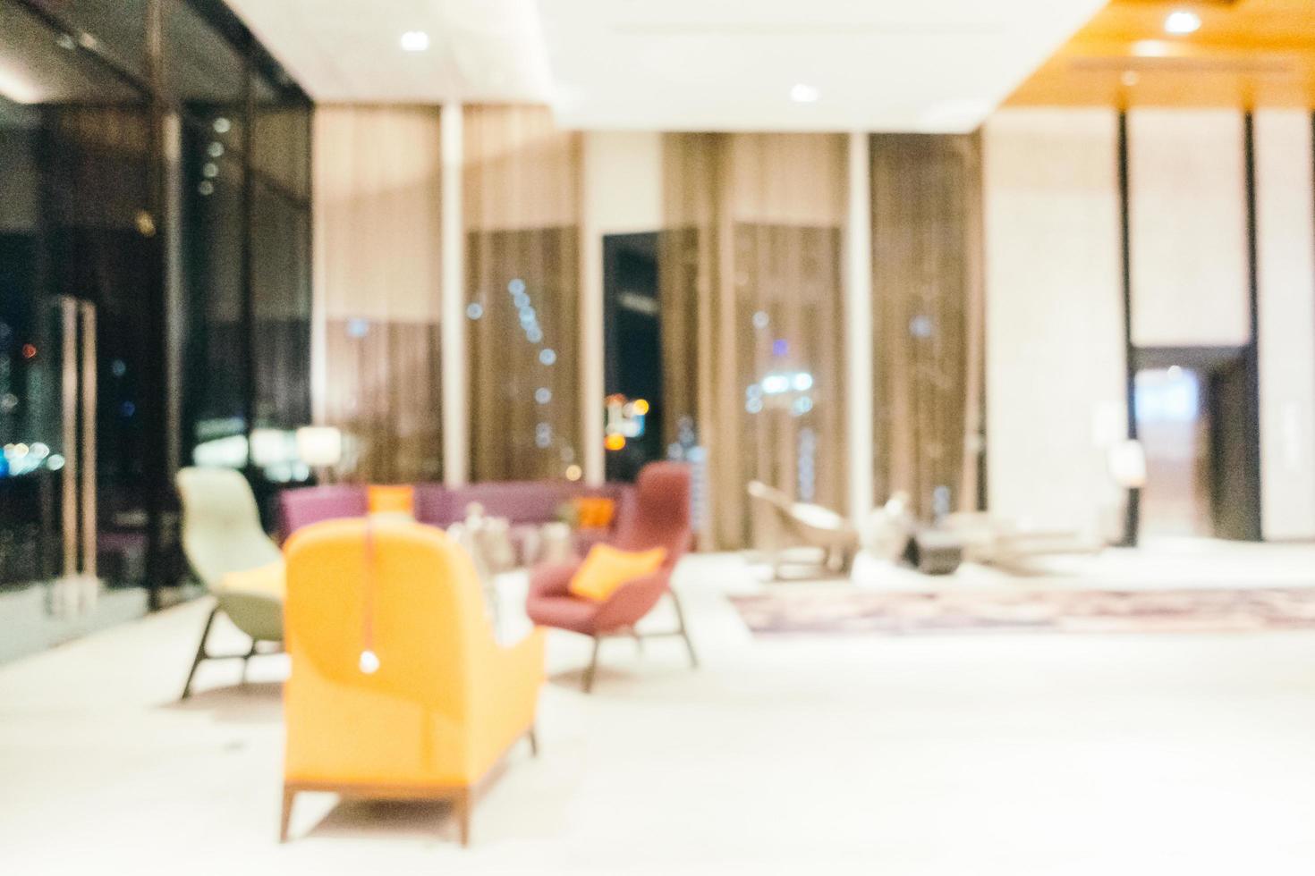 flou abstrait et intérieur de l'hôtel de luxe défocalisé photo