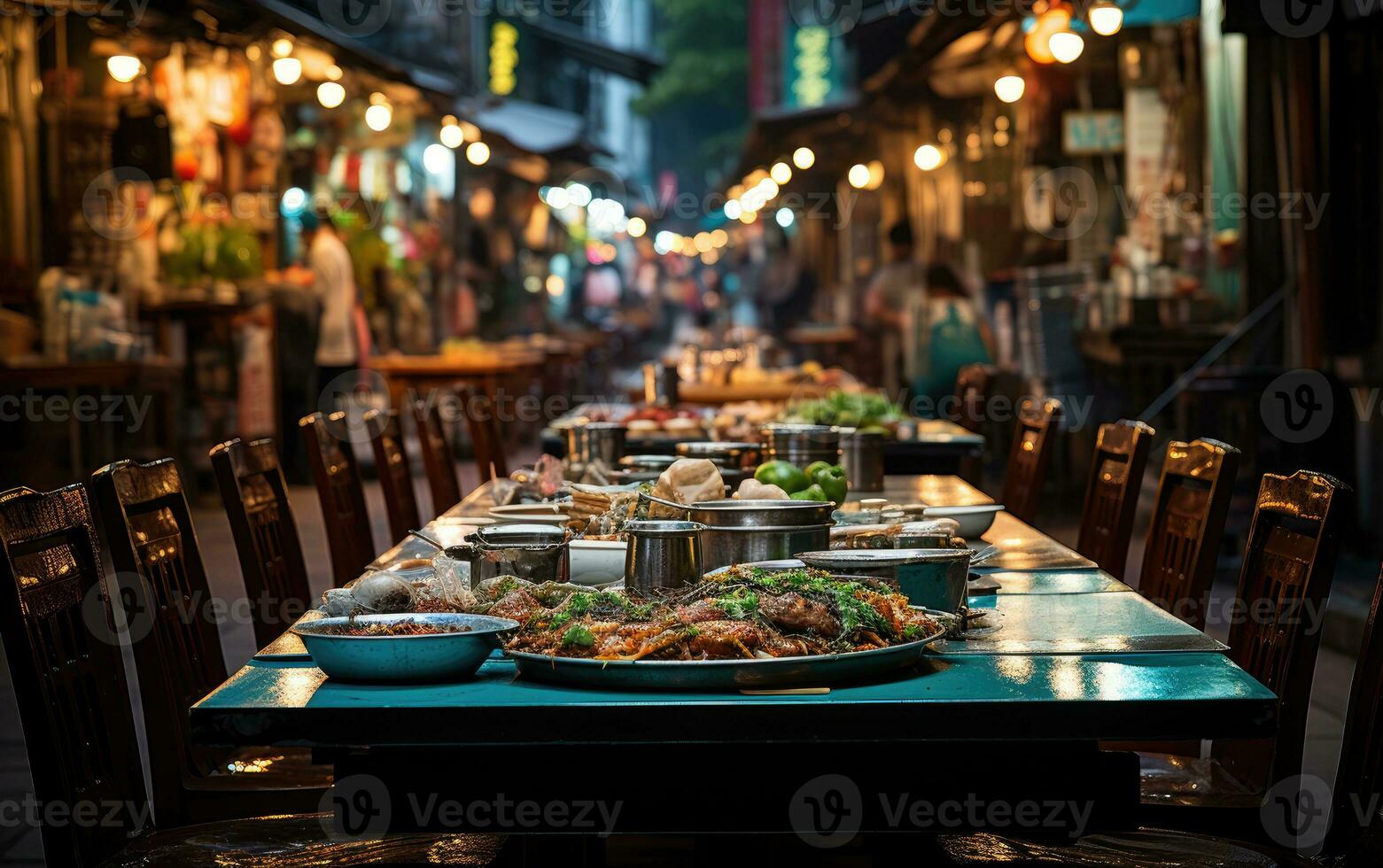 nuit vue de nourriture rue photo