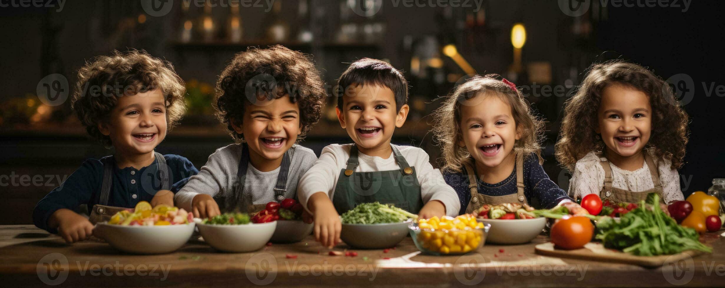 délicieux expressions capturé comme peu ceux explorer une monde de saveur par leur premier mord de global cuisine photo