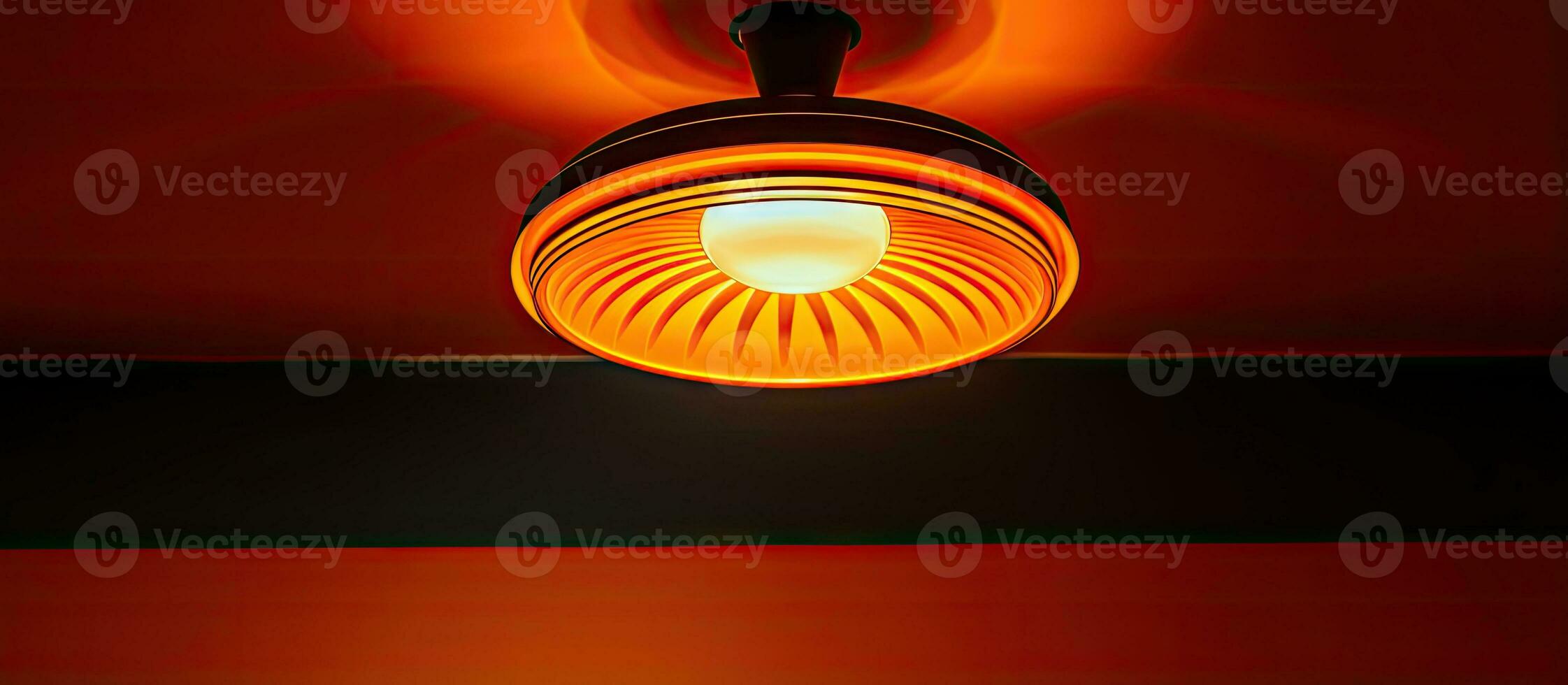 plafond monté lampe dans Orange photo