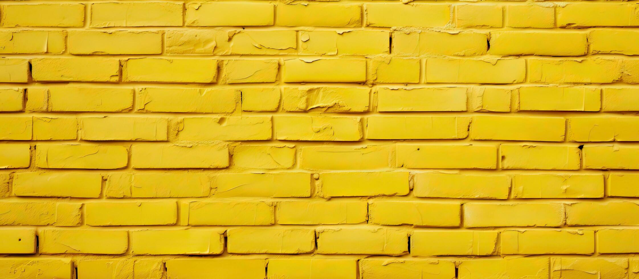 une mur fabriqué de Jaune briques photo