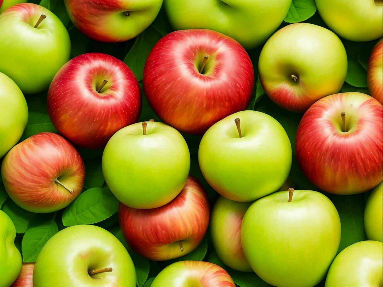 croustillant rouge Pomme une Frais studio coup mettant en valeur le beauté, génératif ai photo