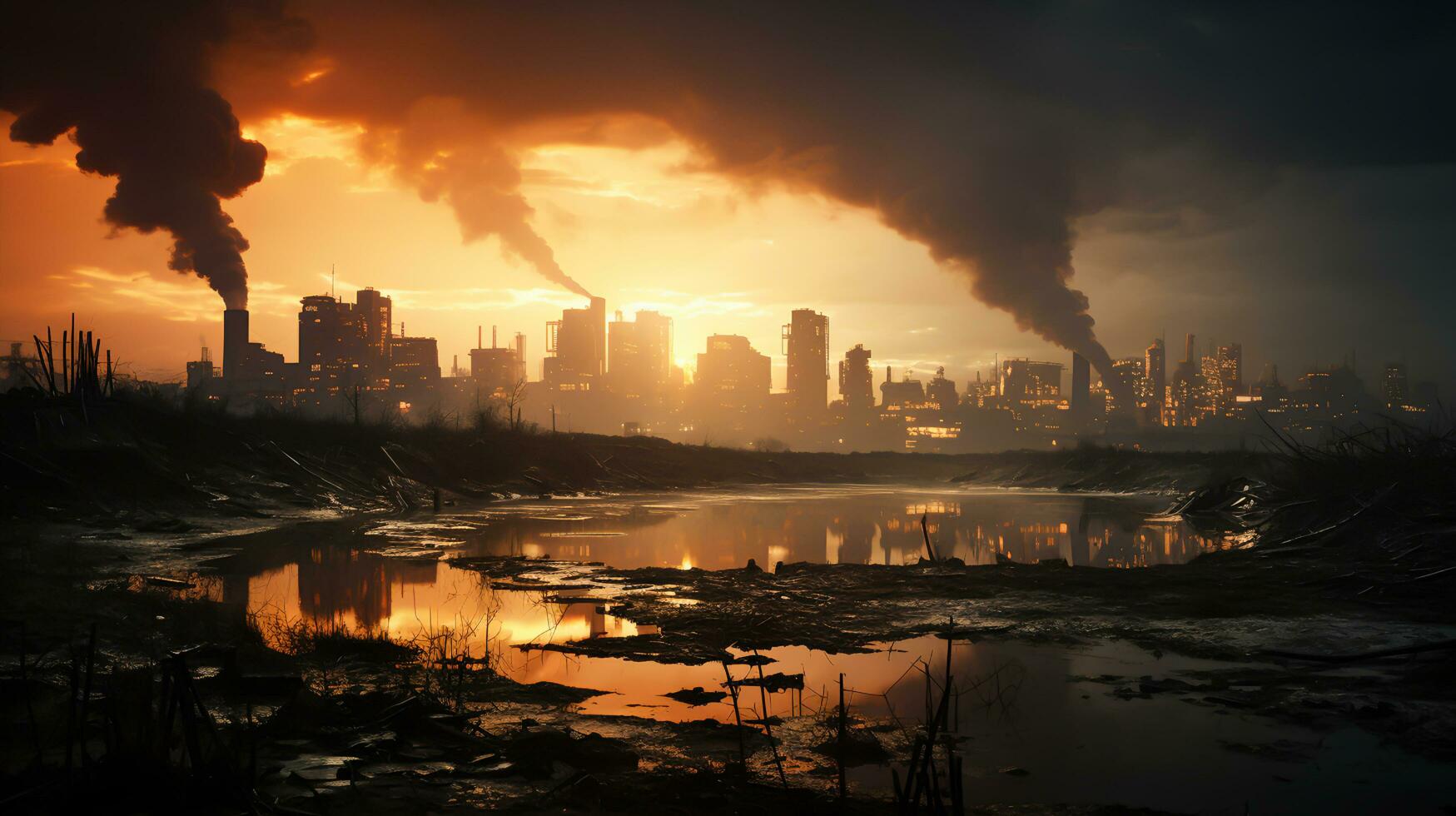 le impact de serre effet sur climat nature, génératif ai photo