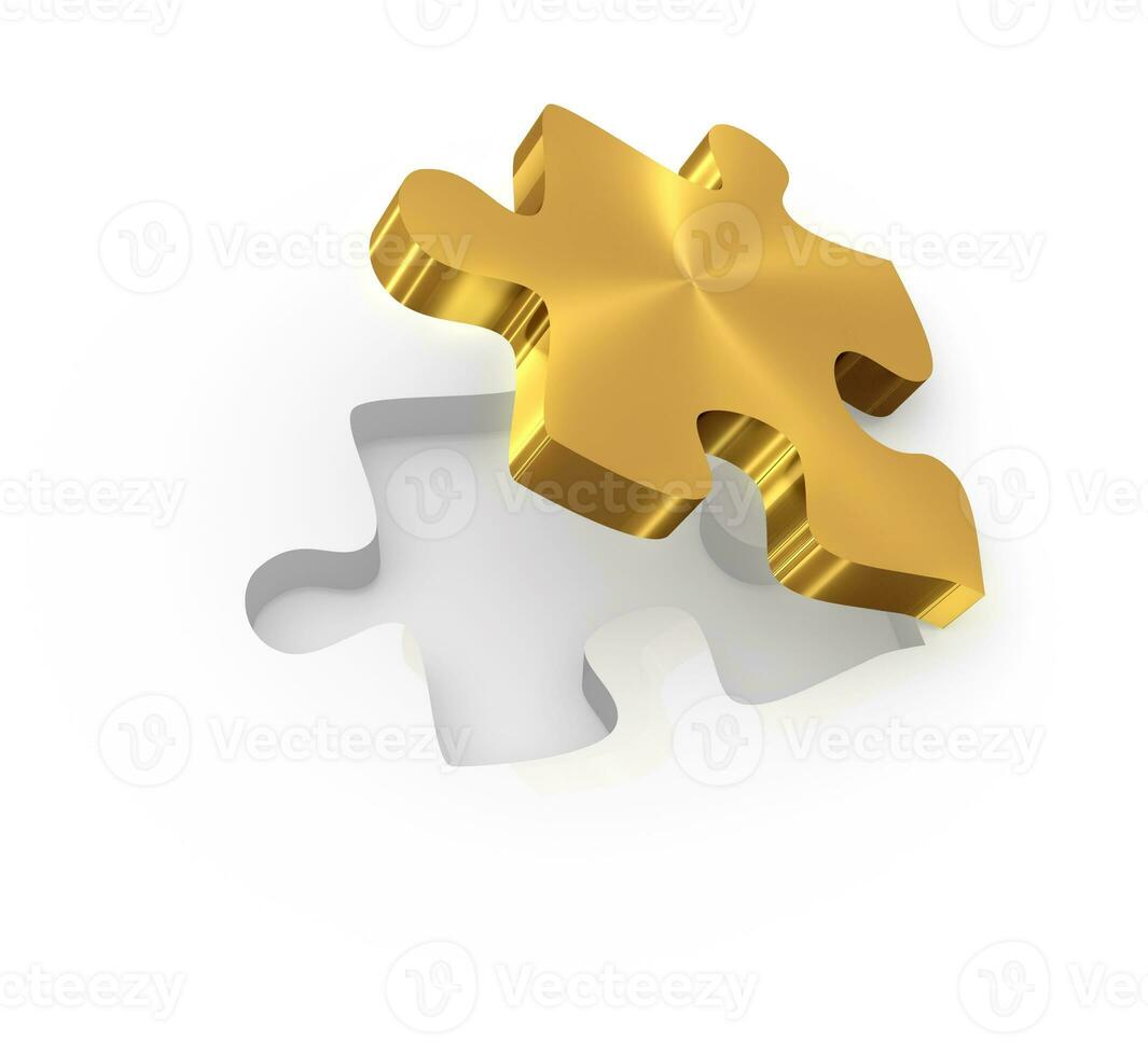 d'or puzzle pièce photo