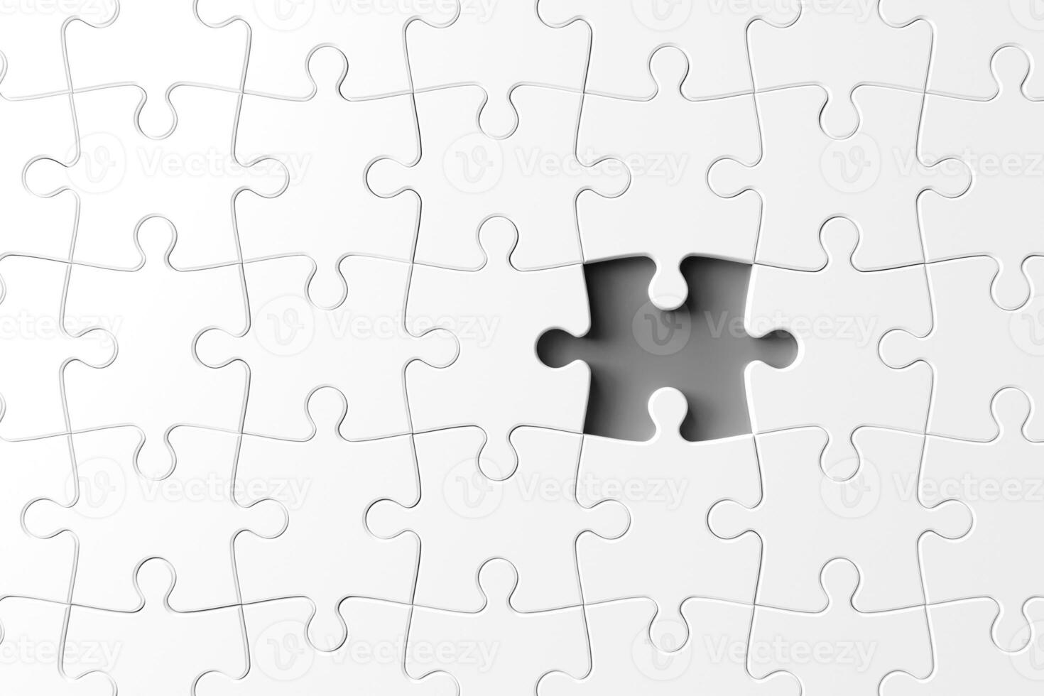concept de problème et résoudre. puzzles blanc scie sauteuse puzzle Contexte avec le dernier disparu ou manqué pièce. photo