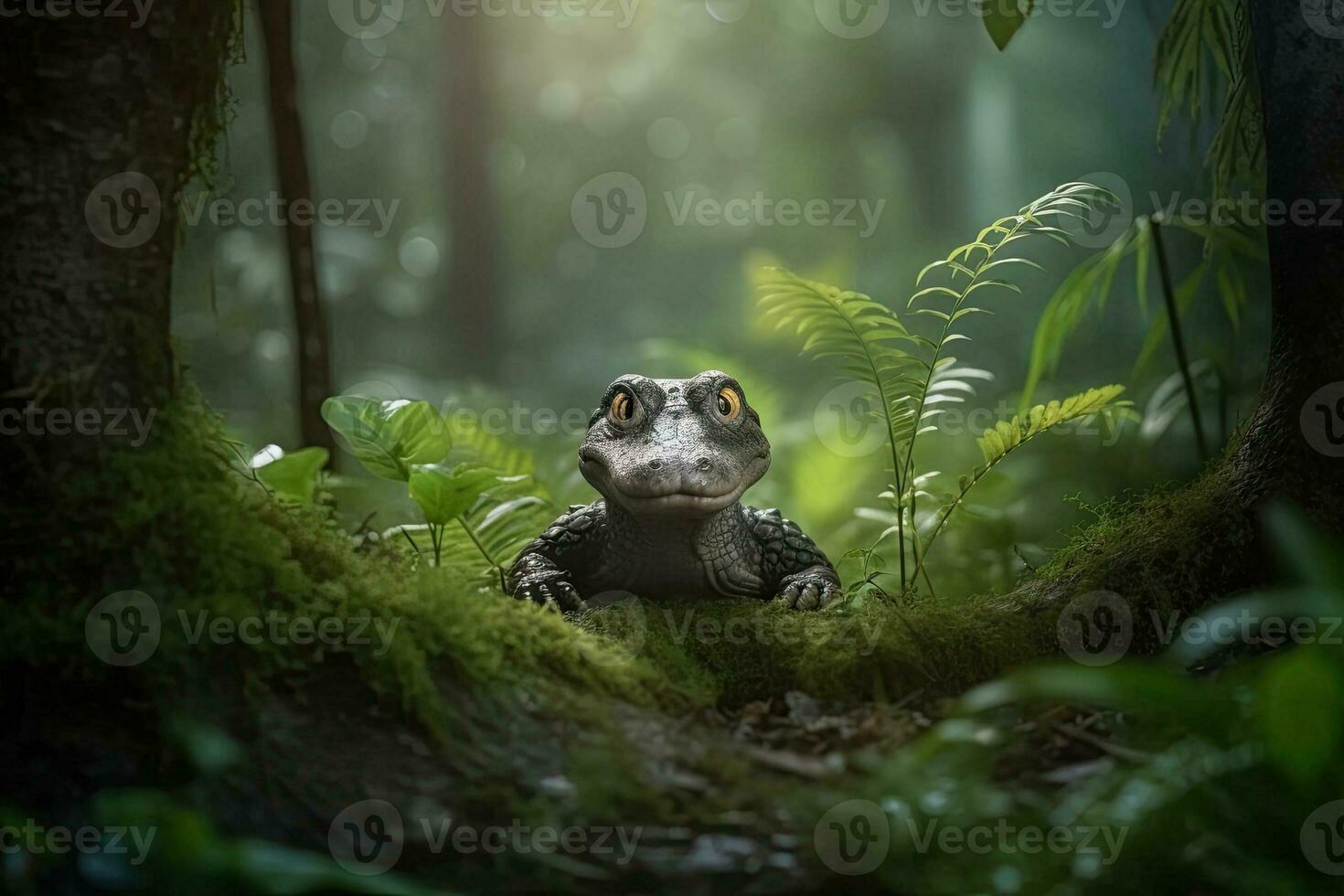 panier de des œufs dans une vert champ photo