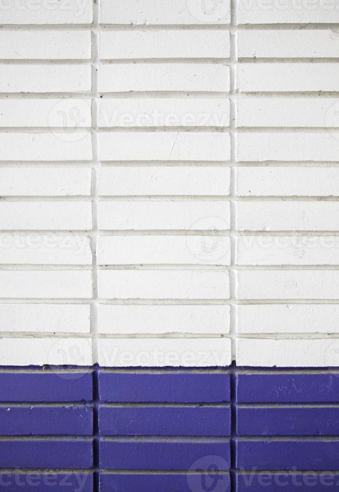 mur de briques bleu et blanc photo