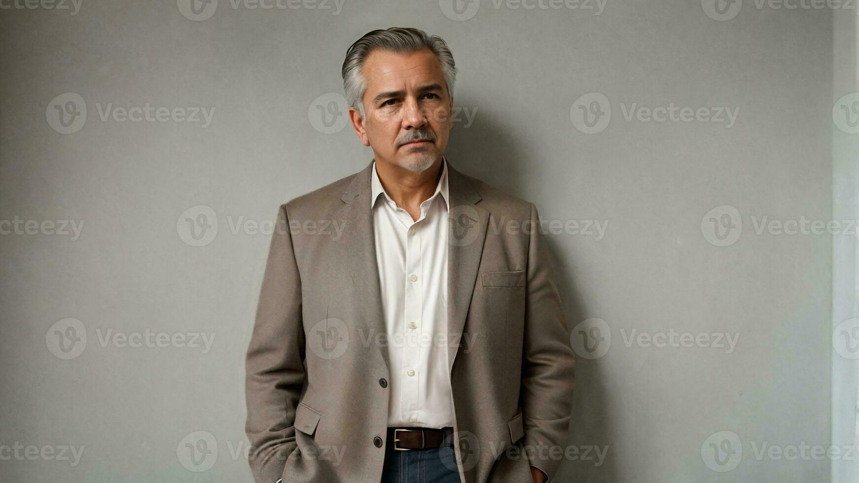 portrait de une souriant homme d'affaire .génératif ai photo