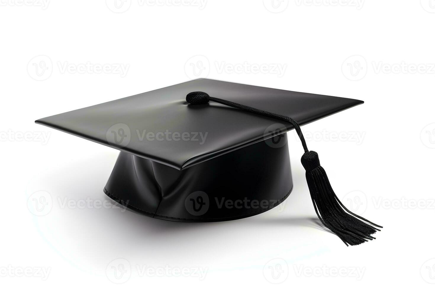 une l'obtention du diplôme casquette avec une gland isolé sur blanc photo