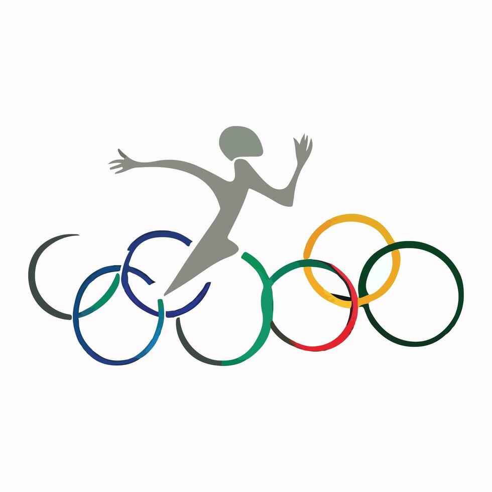 olympique Jeux dans Paris 2024. olympique flamme dans Paris, Paris