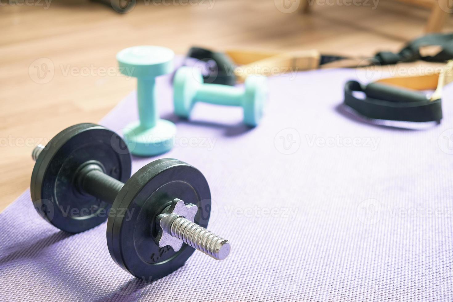 haltères pour l'exercice d'entraînement à domicile photo