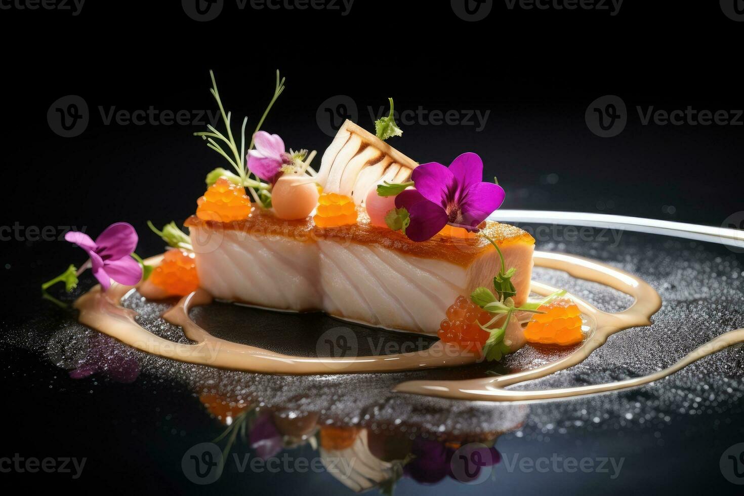gourmet poisson filet, haute qualité plat. photo