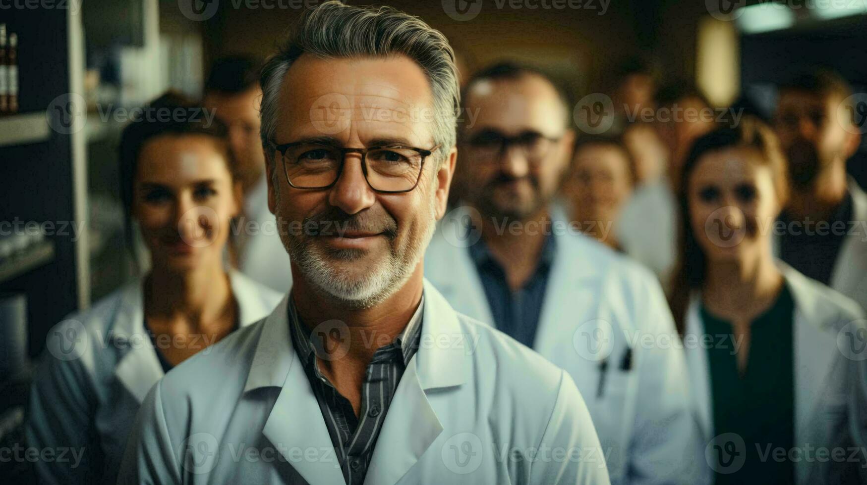 équipe de médical ouvriers médecins souriant dans hôpital, médicament et soins de santé concept photo