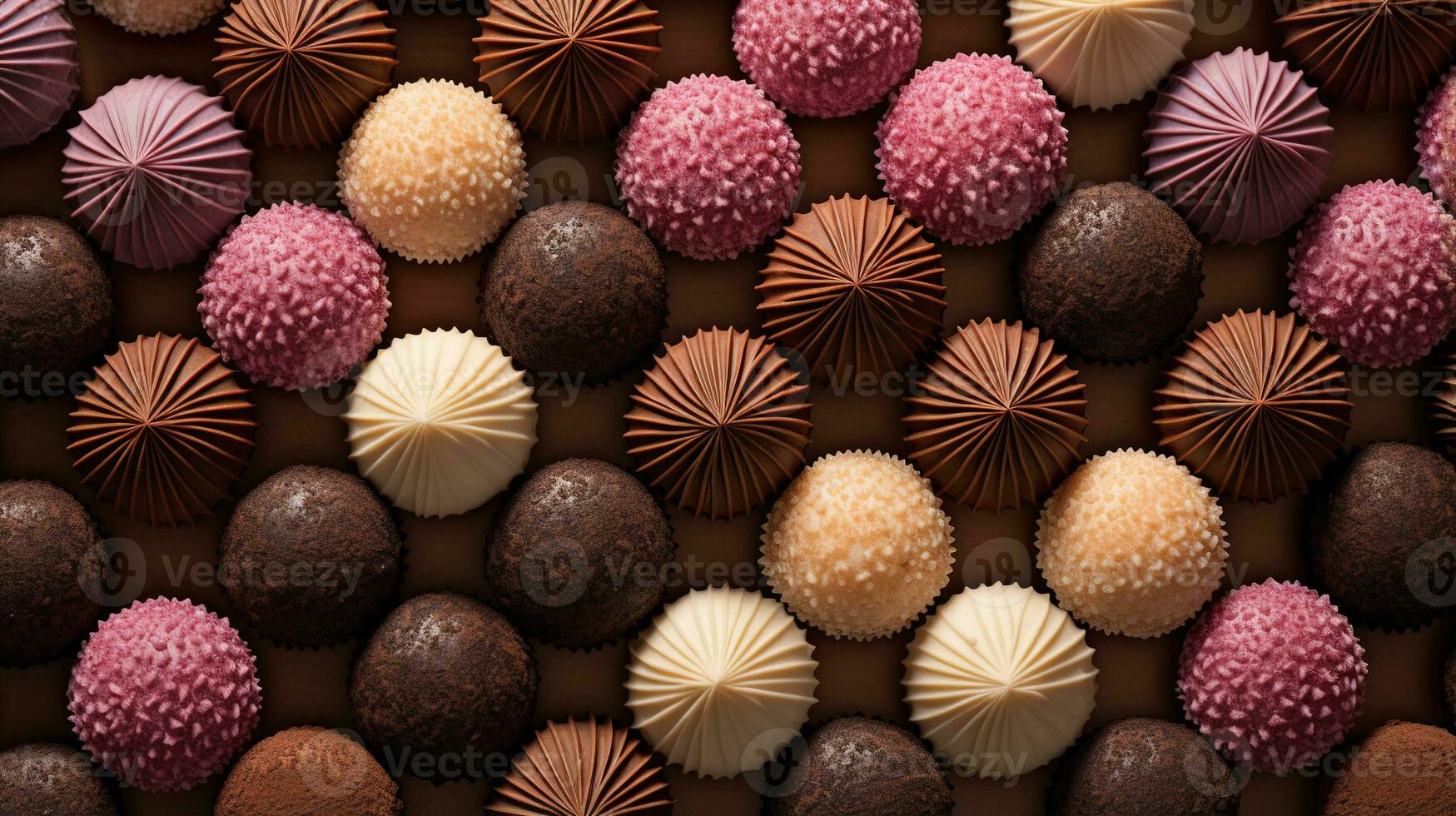 génératif ai, Chocolat bonbons des balles, proche en haut traditionnel brésilien brigadeiro photo