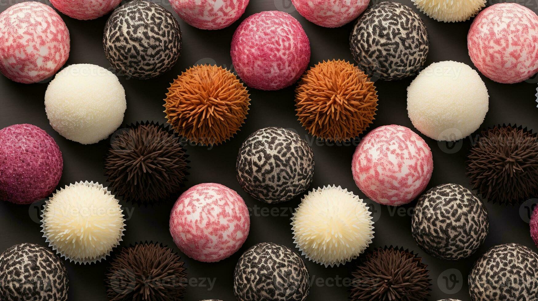 génératif ai, Chocolat bonbons des balles, proche en haut traditionnel brésilien brigadeiro photo