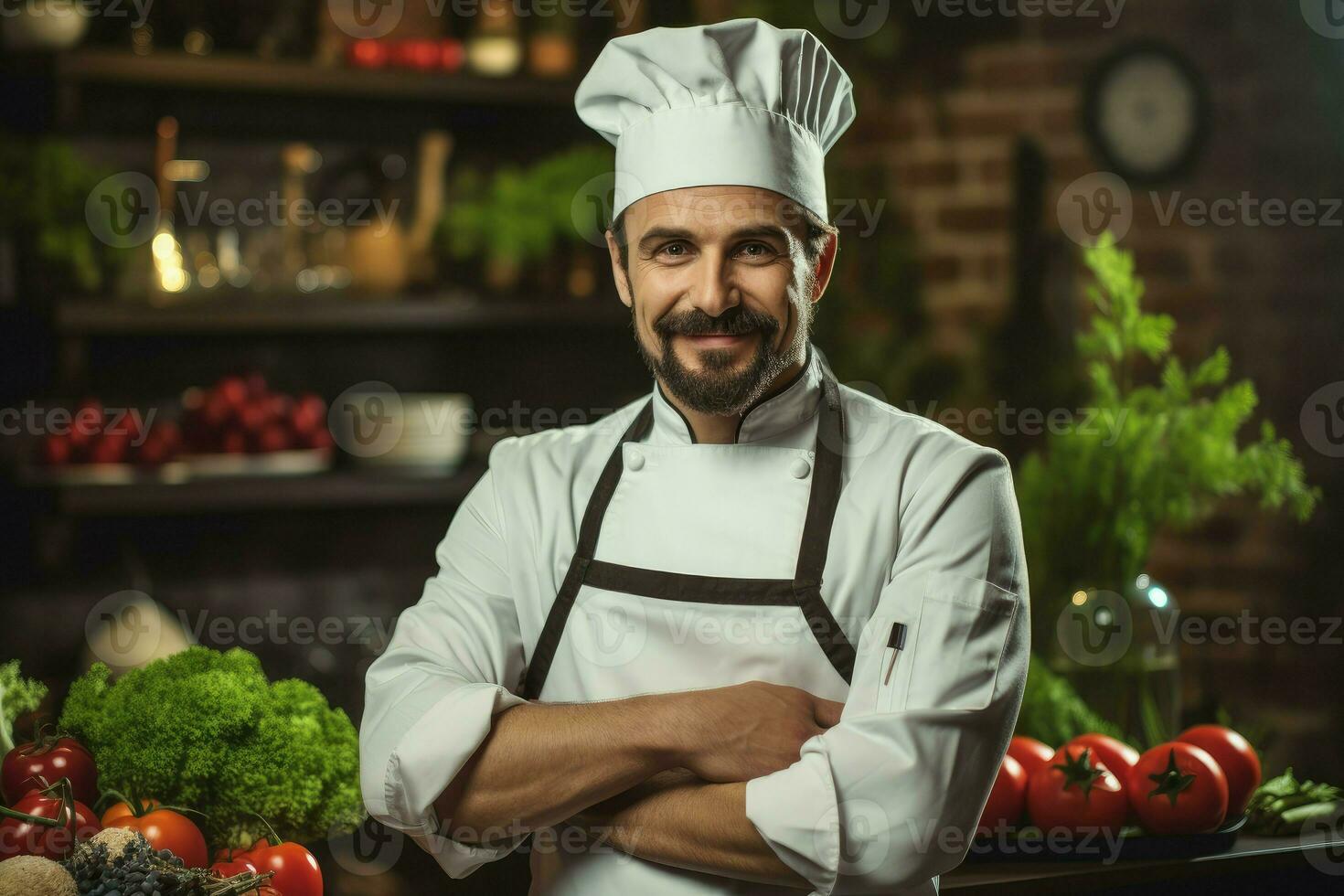 Beau Maître chef personne. produire ai photo