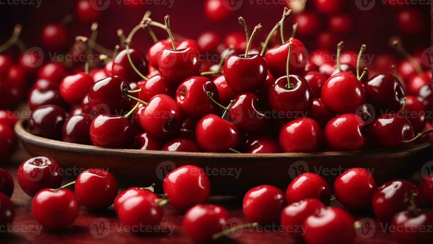 Cerise Contexte. sucré biologique cerises. ai généré photo