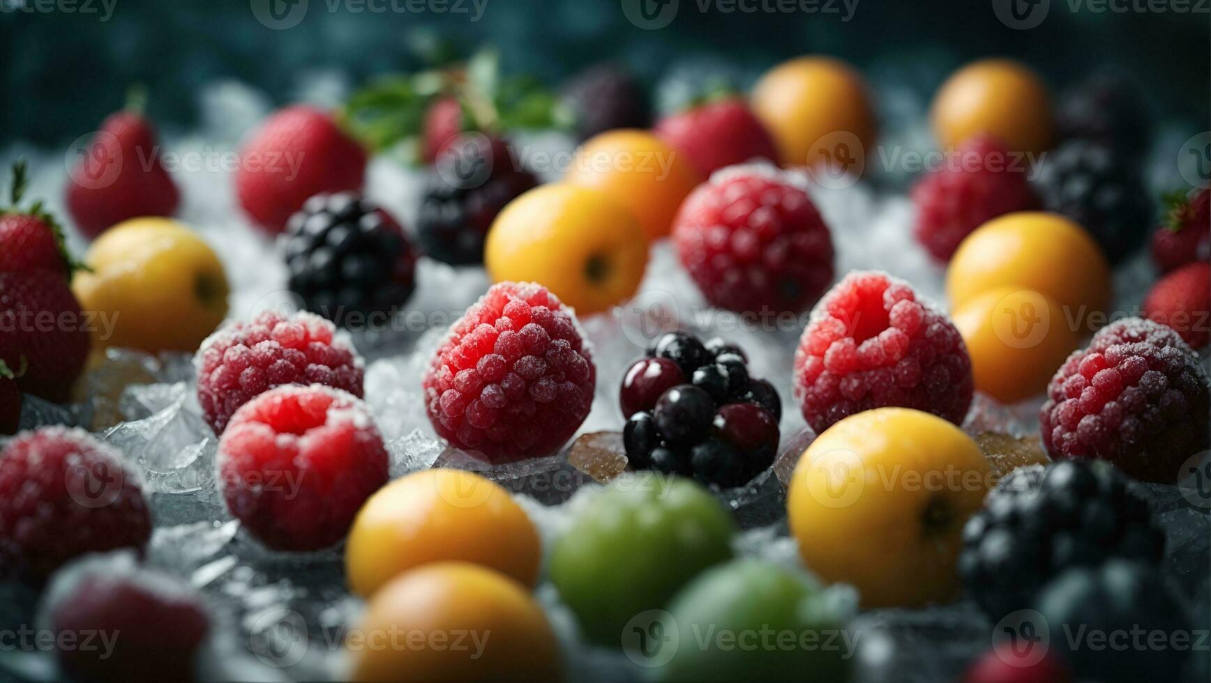 congelé fruit. ai généré photo