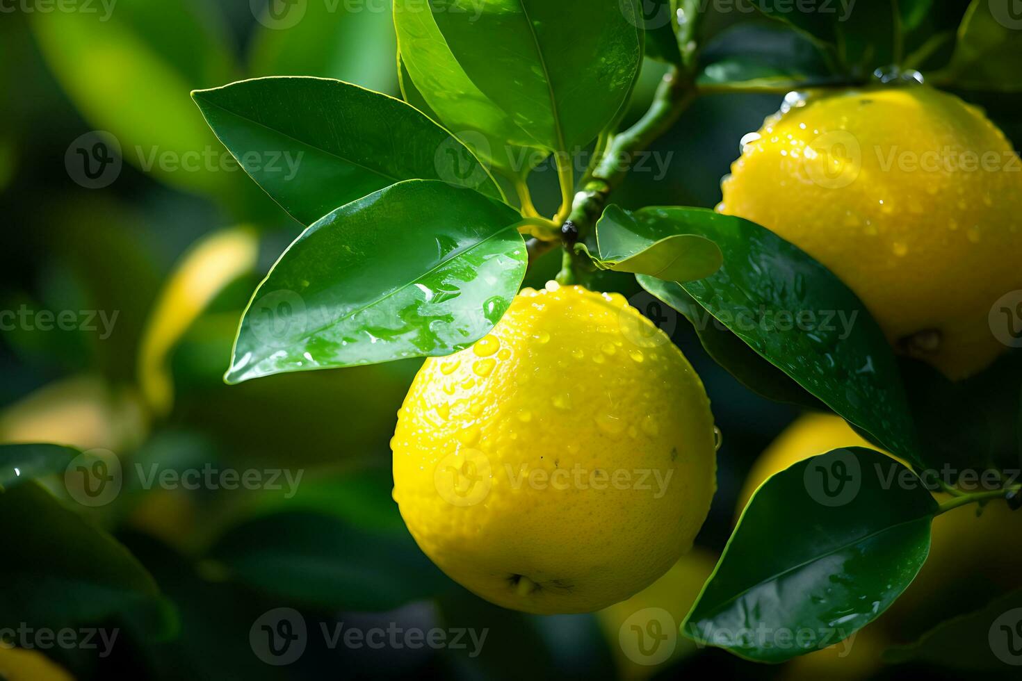 peu profond concentrer la photographie de Jaune citron vert photo