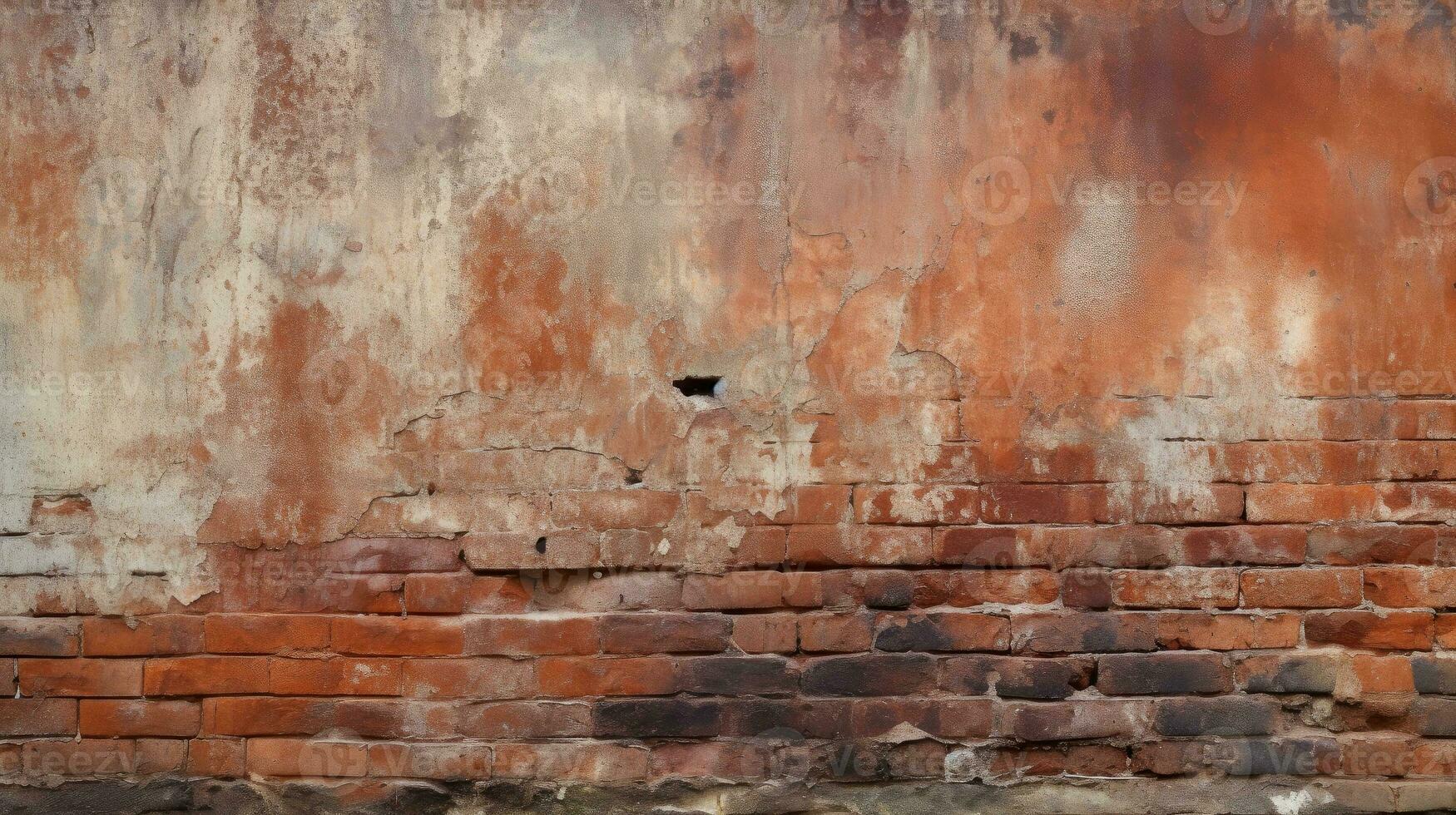 rouge brique mur arrière-plan, texture modèle pour continu reproduire, génératif ai illustration photo