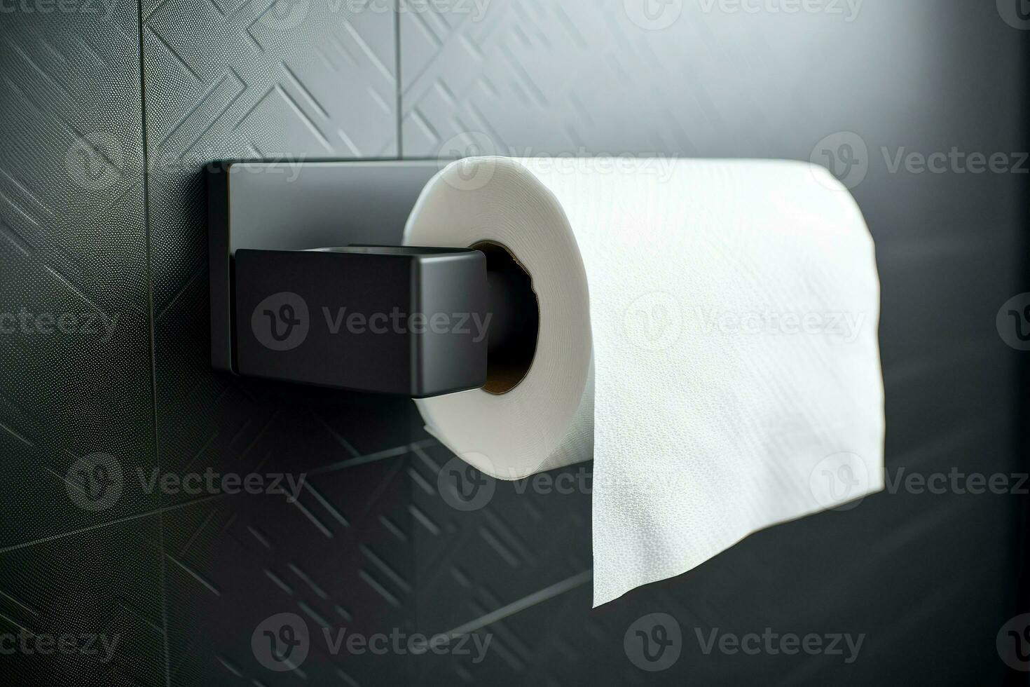 toilette papier titulaire essuyer. produire ai photo
