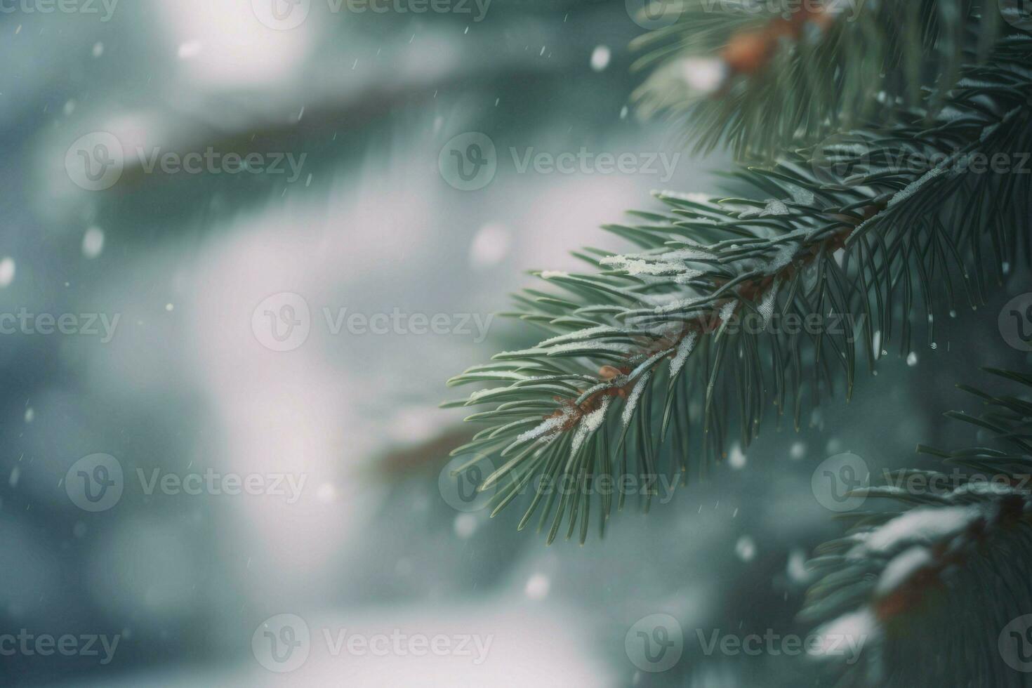 sapin branches chute neige. produire ai photo