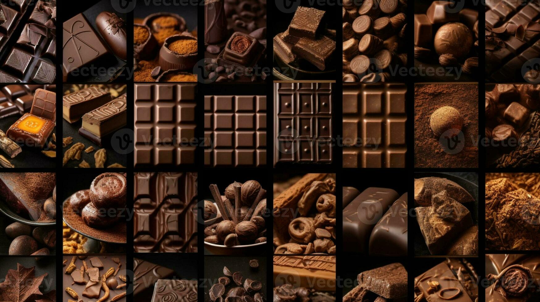 délectable Chocolat collage, une l'eau à la bouche composition avec pièce pour votre message. ai généré photo