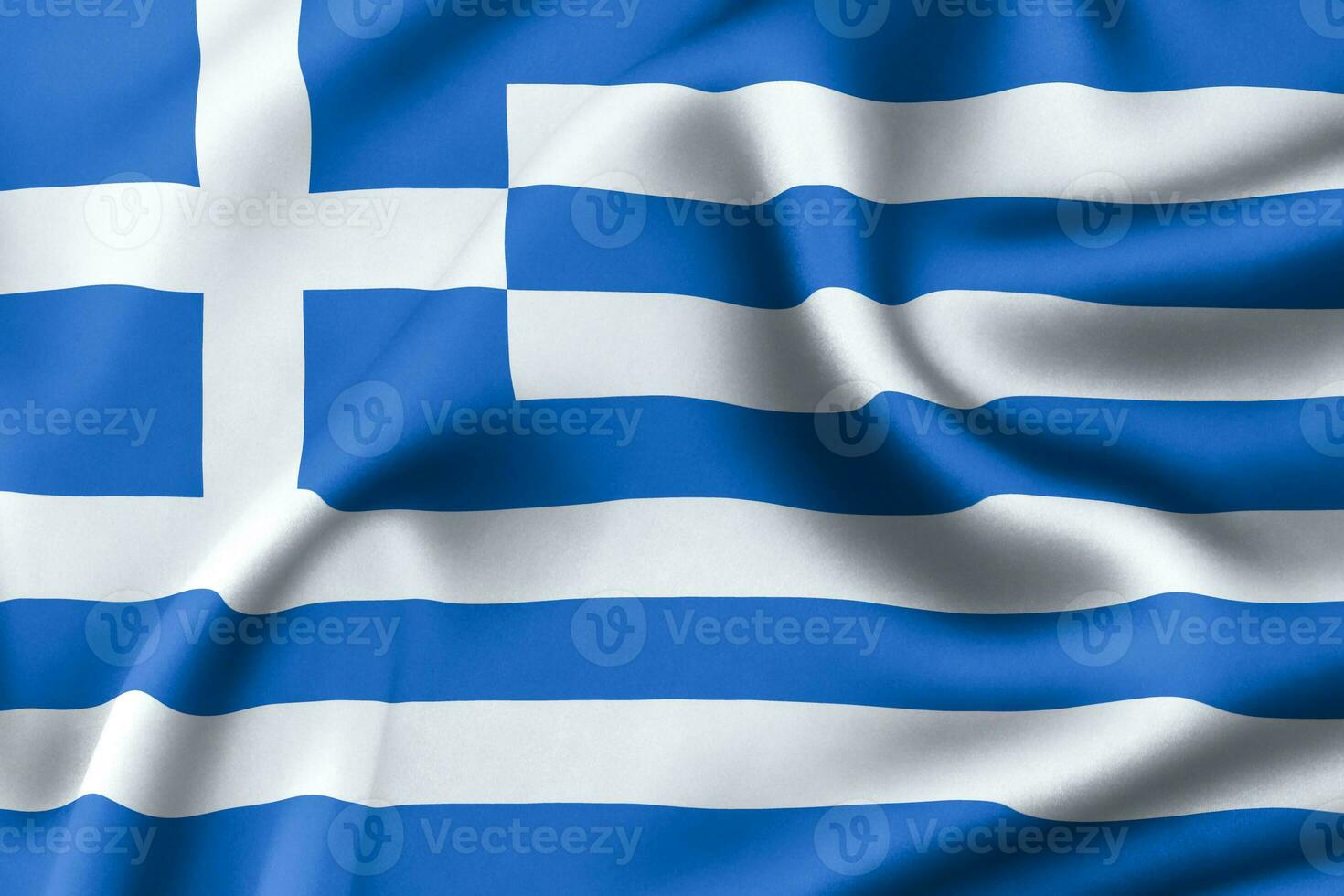 Grèce drapeau de soie avec personnalisable espace pour texte. 3d rendre photo